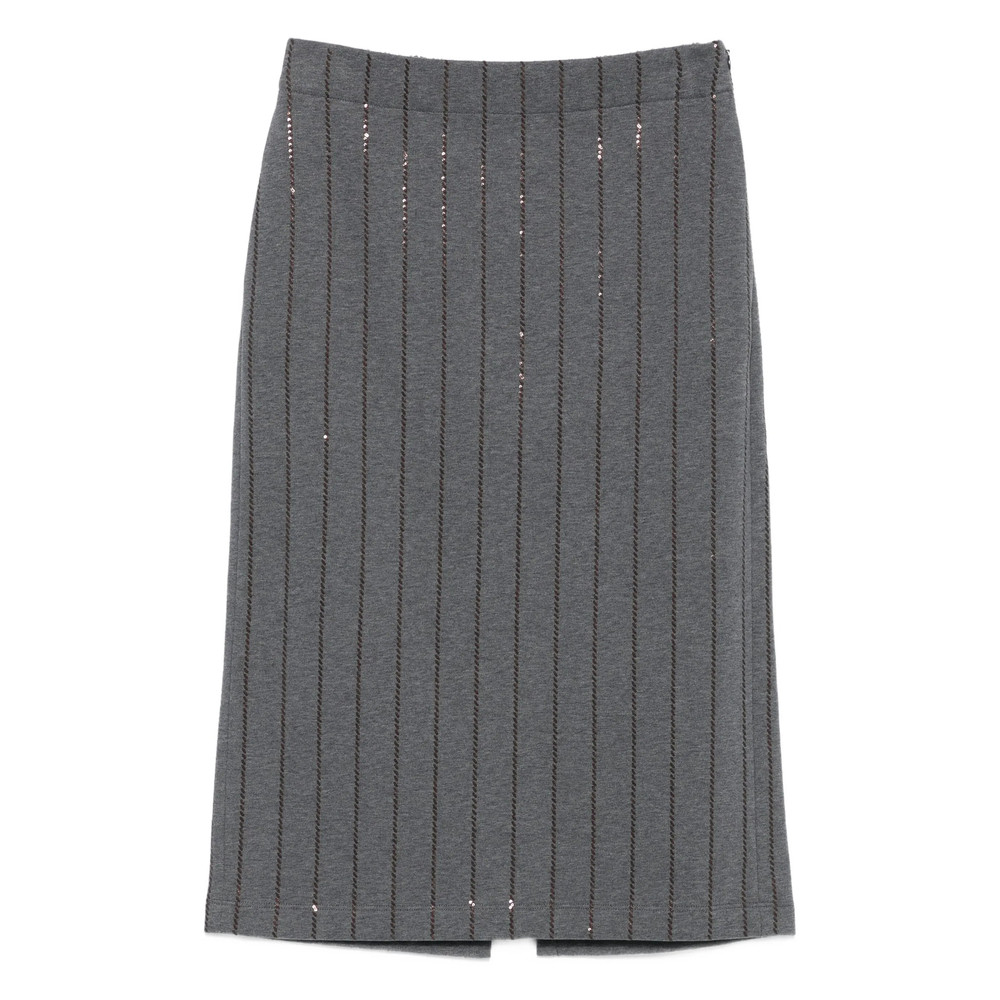 Brunello Cucinelli Embellished Midi Pencil Skirt