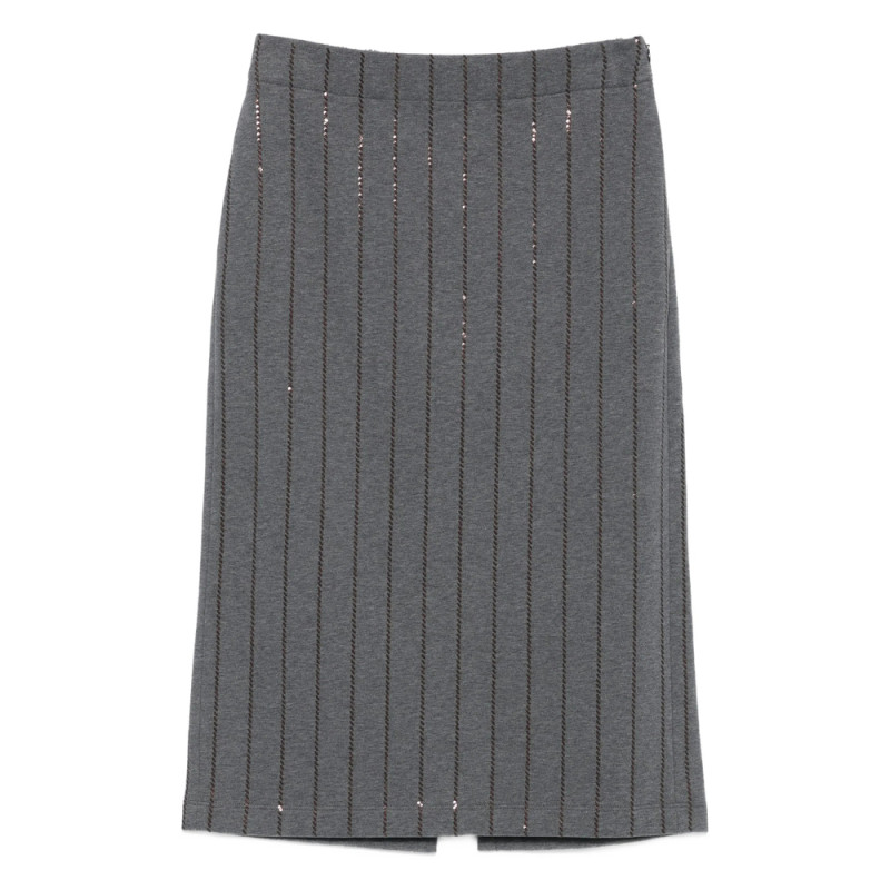 Brunello Cucinelli Embellished Midi Pencil Skirt