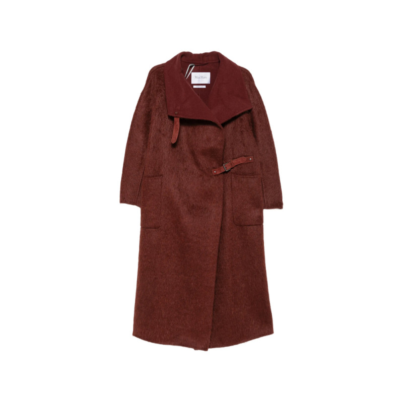Max Mara Buckle-fastening High-neck Coat