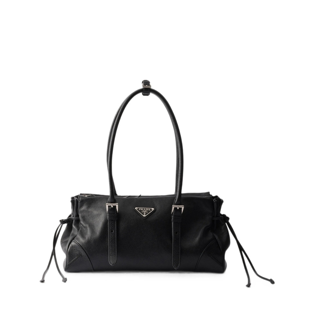 Prada Bonnie Medium Antiqued Leather Tote Bag