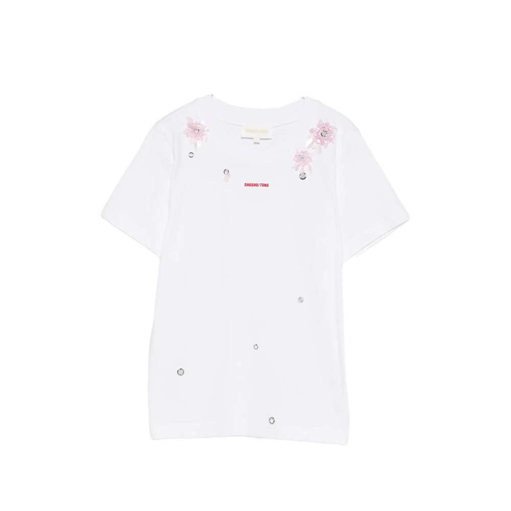 Shushu/tong Floral Appliqué T-shirt