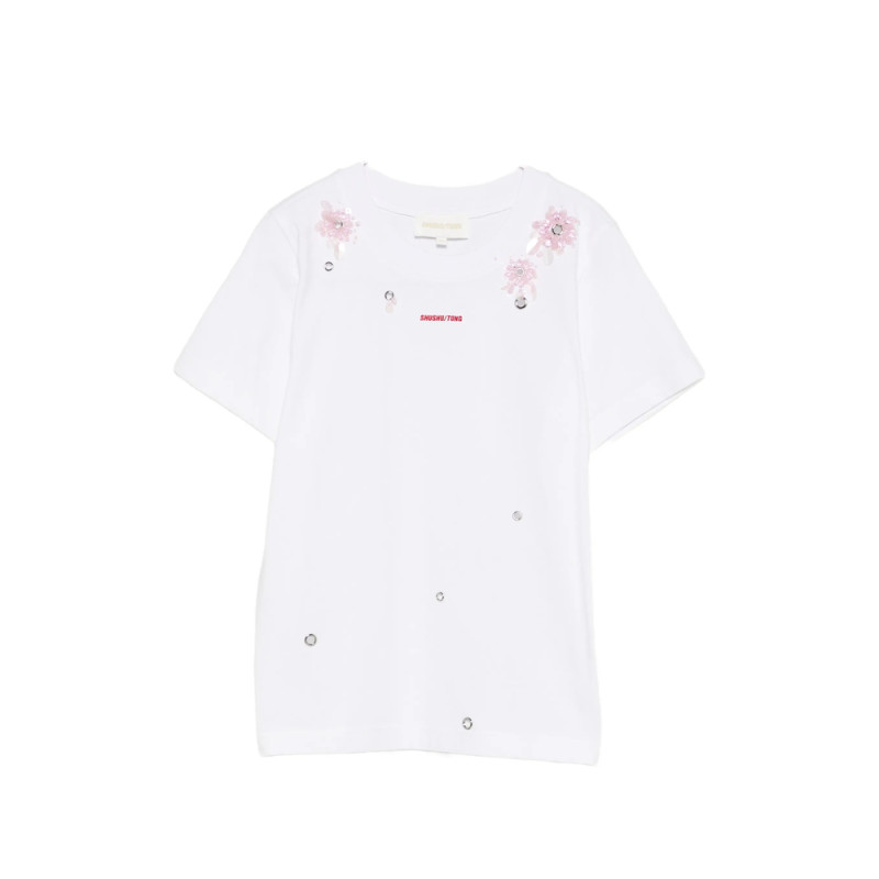 Shushu/tong Floral Appliqué T-shirt