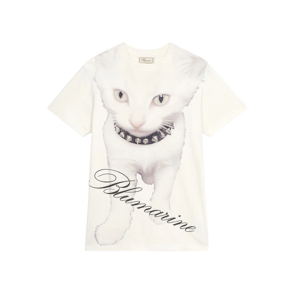 Blumarine Kitten-print Jersey T-shirt