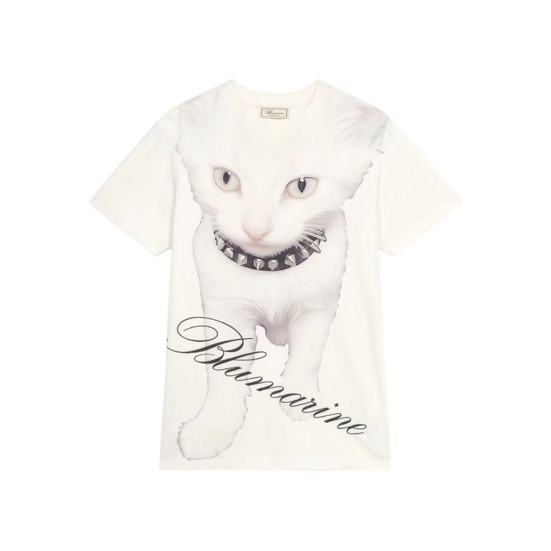 Blumarine Kitten-print Jersey T-shirt