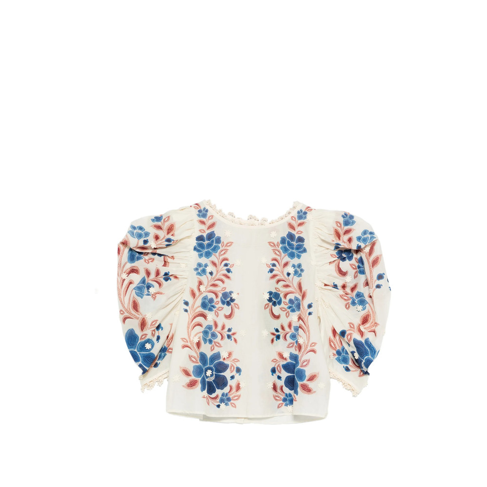Farm Rio Floral Embroidered Blouse