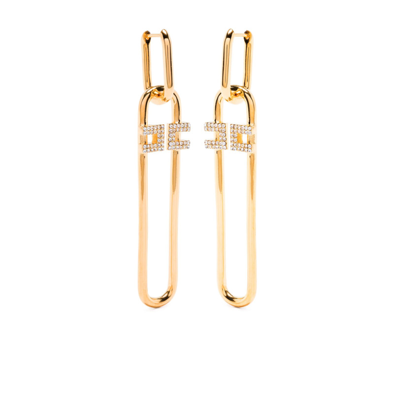 Elisabetta Franchi Rhinestone Earrings