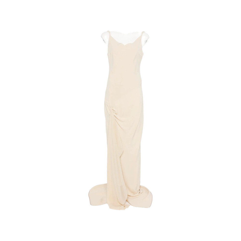 De Santis Gathered Sleeveless Maxi Dress