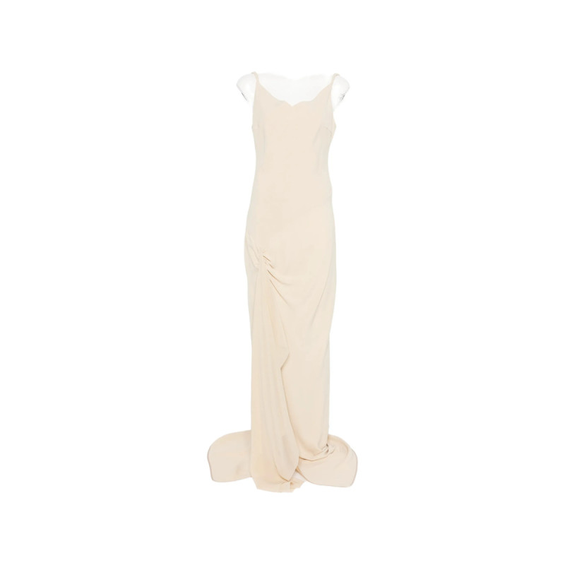 De Santis Gathered Sleeveless Maxi Dress