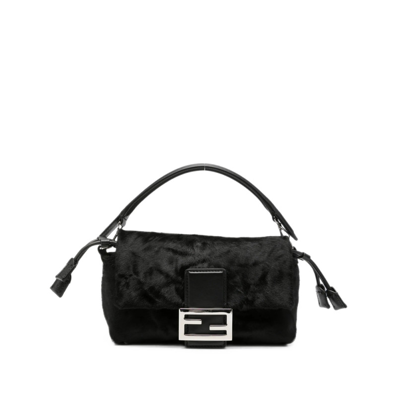 Fendi Small Baguette Hair-finish Clutch Bag