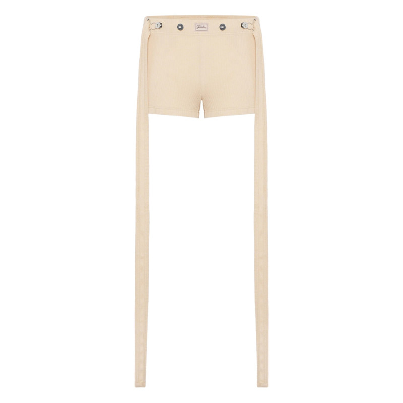 Jean Paul Gaultier Ribbed Patch-detail Shorts