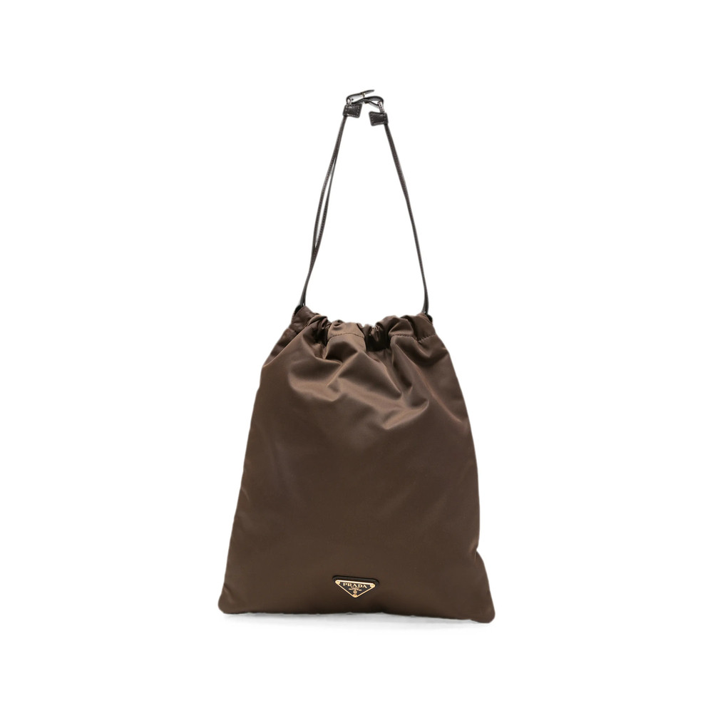 Prada Logo-plaque Drawstring Tote Bag