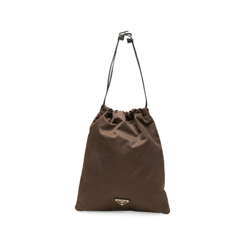 Prada Logo-plaque Drawstring Tote Bag