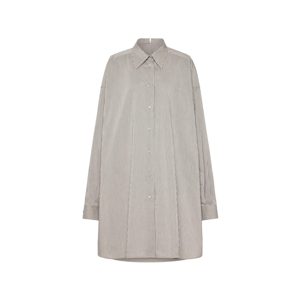 Maison Margiela Fold Collar Pinstriped Shirt
