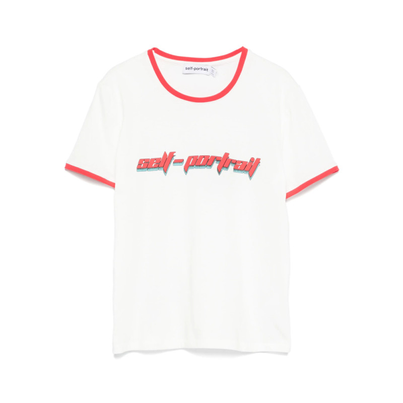 Self Portrait Logo-print T-shirt