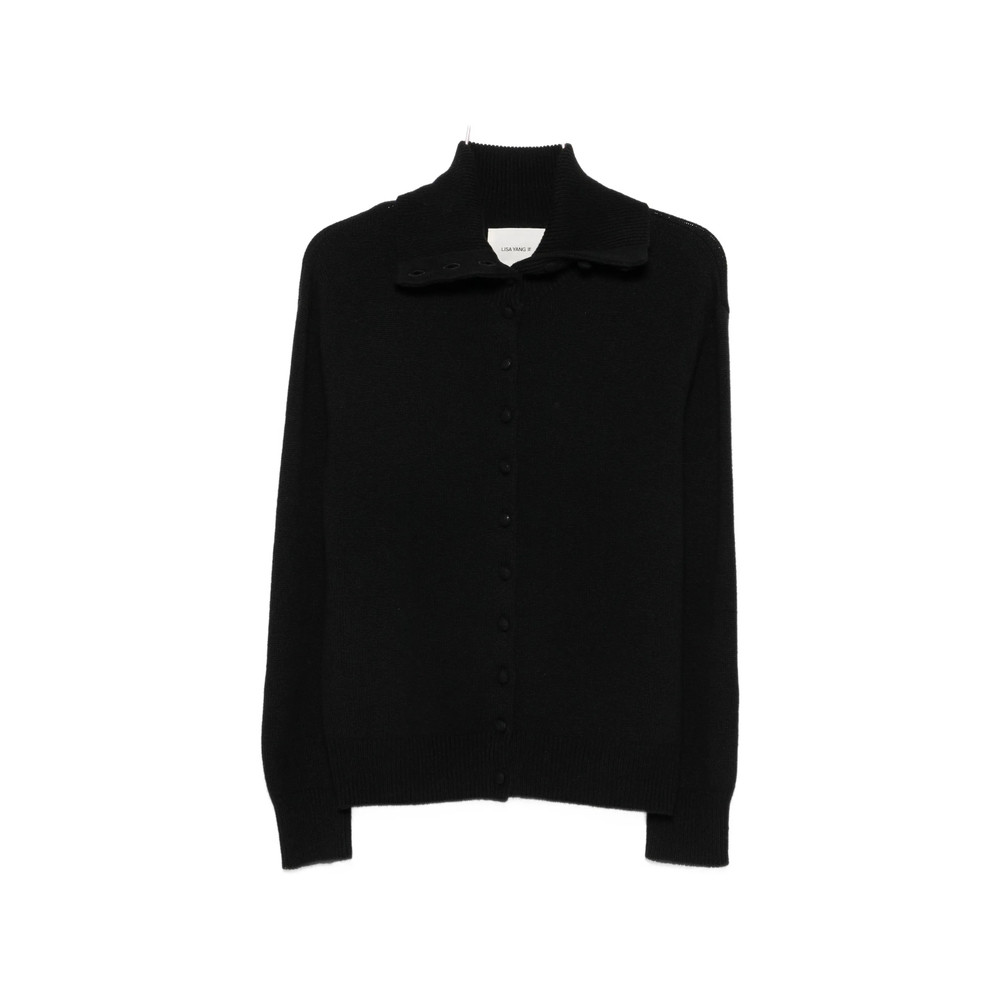Lisa Yang Denie Button-up Sailor-collar Cardigan