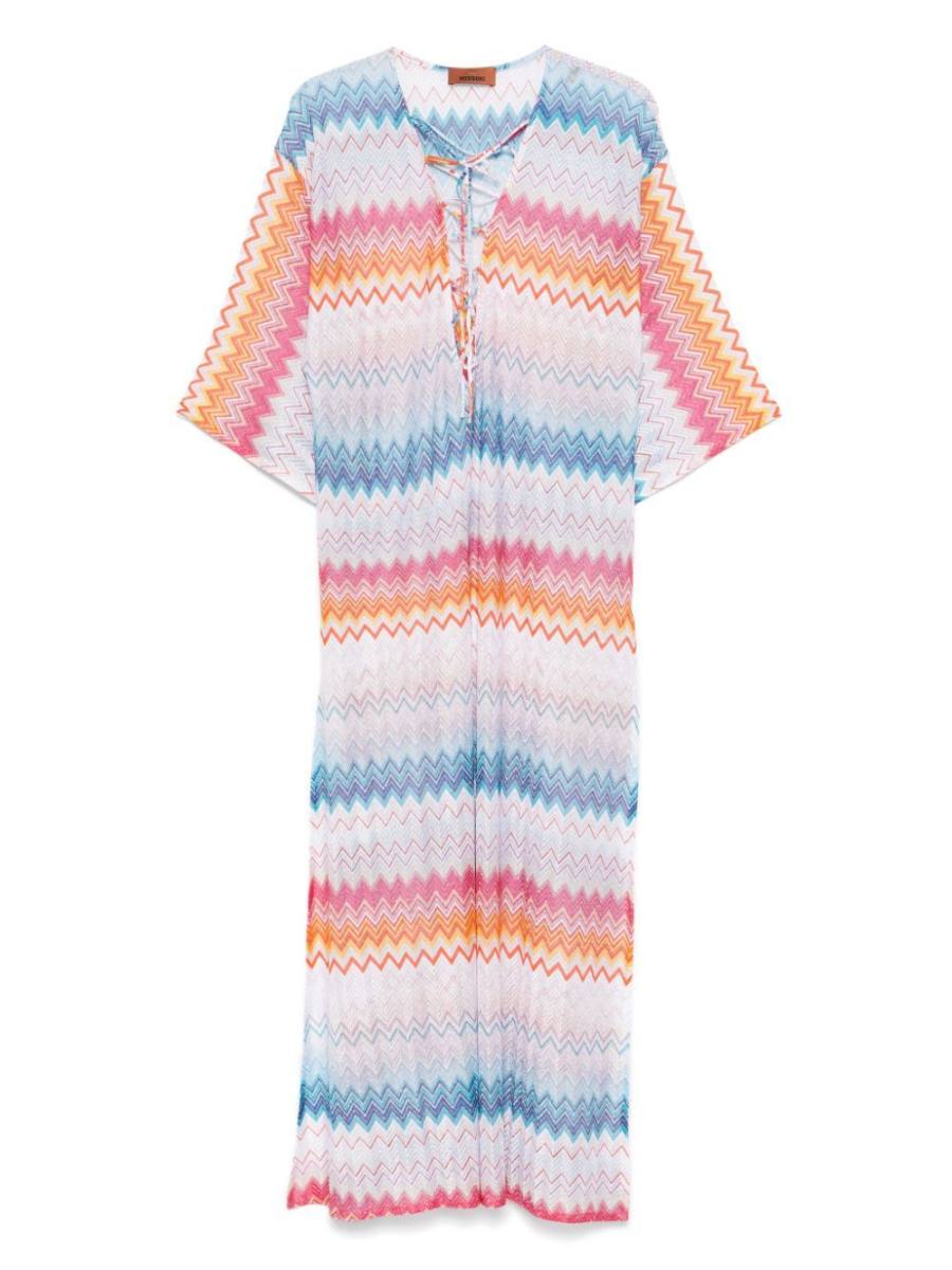 zigzag lamé maxi dress