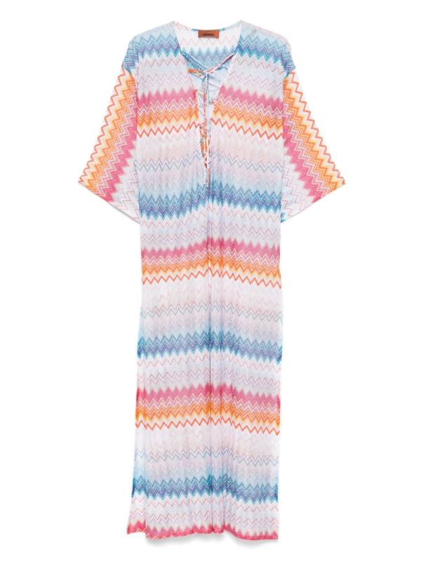 zigzag lamé maxi dress
