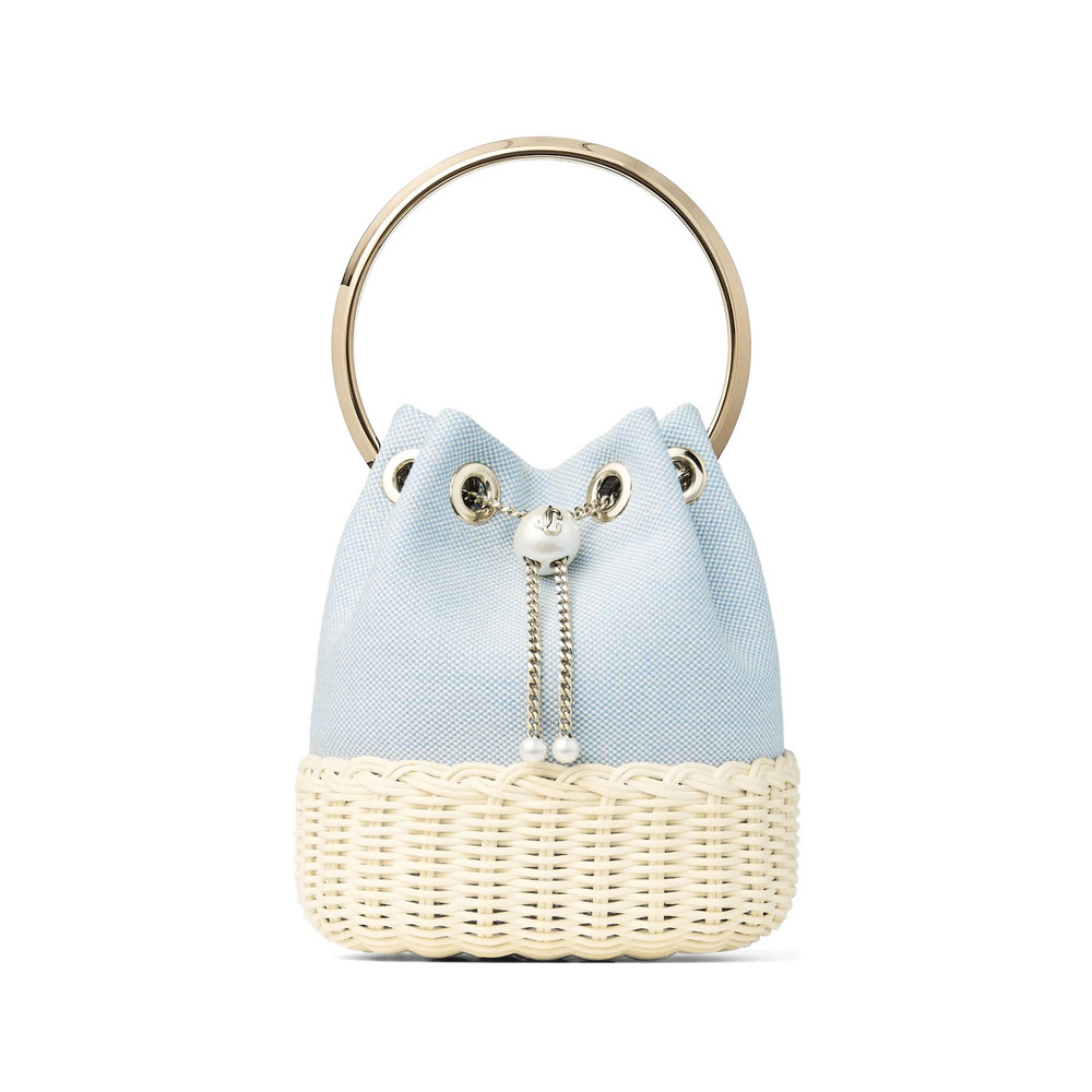 Jimmy Choo Wicker Handle Bucket Bag