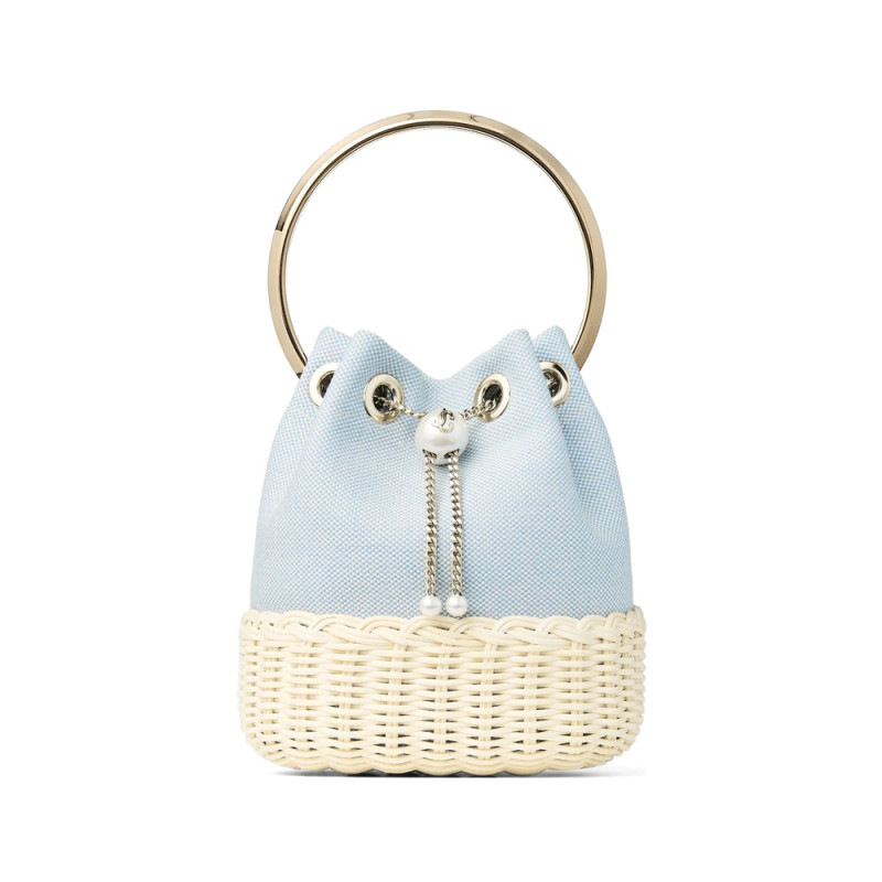 Jimmy Choo Wicker Handle Bucket Bag