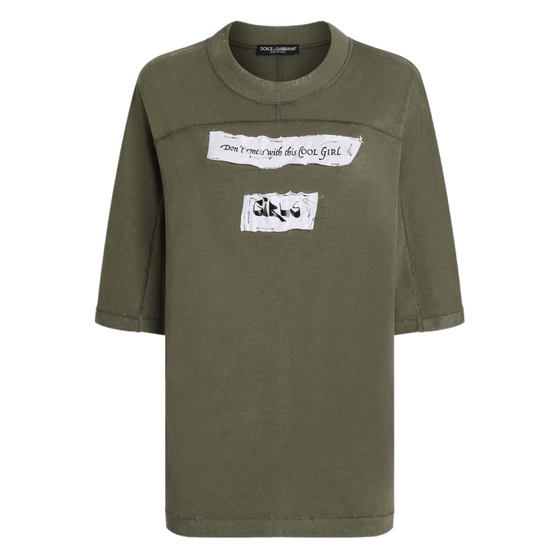 Dolce & Gabbana Panelled Graphic-print T-shirt