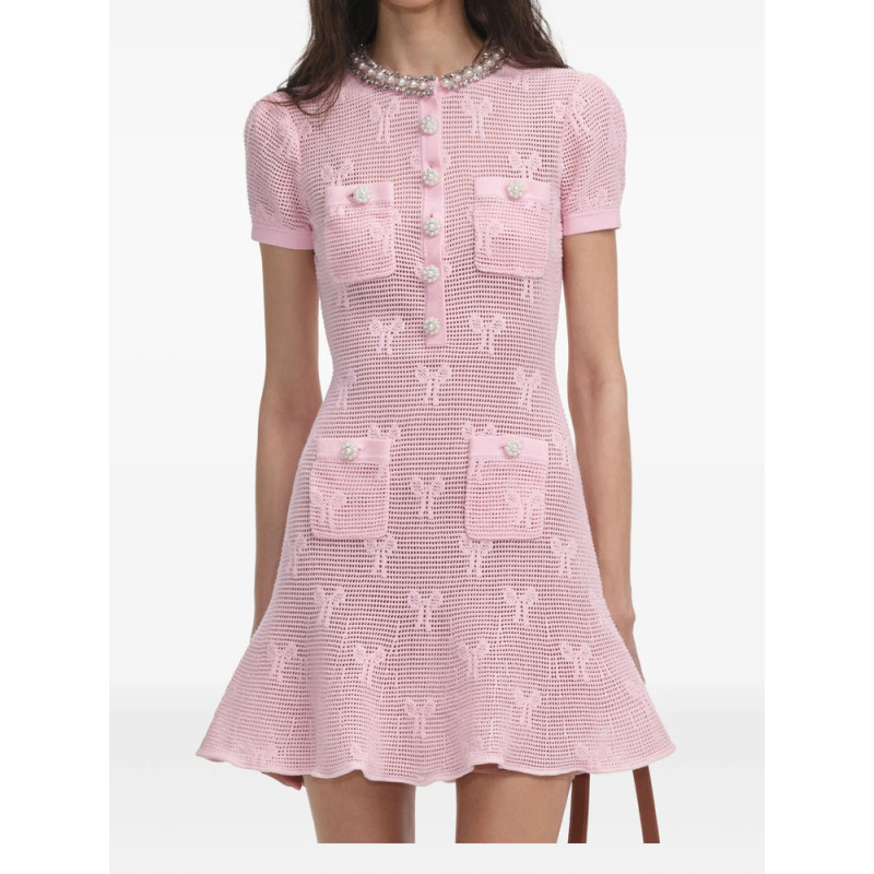 Self Portrait Crochet Dress