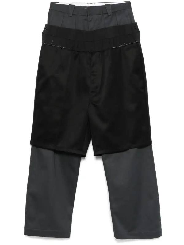 layered trousers