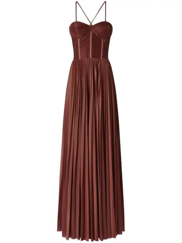 plissé maxi dress
