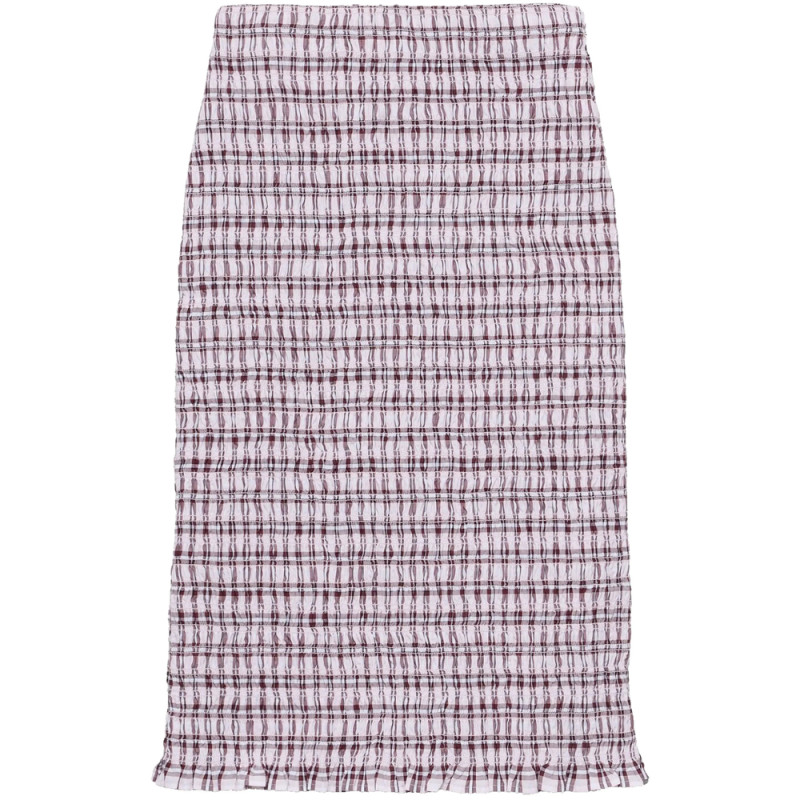 Prada Checked Cotton Midi Skirt