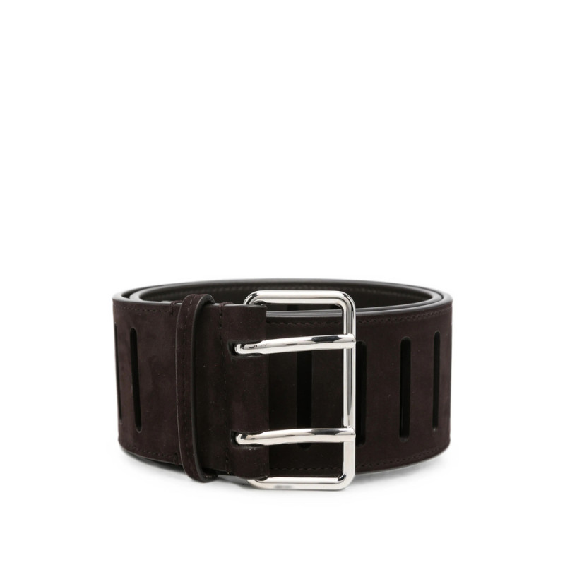 Alaïa Cut-out Suede Belt