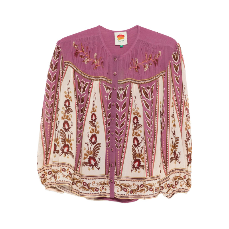 Farm Rio Floral Embroidered Shirt