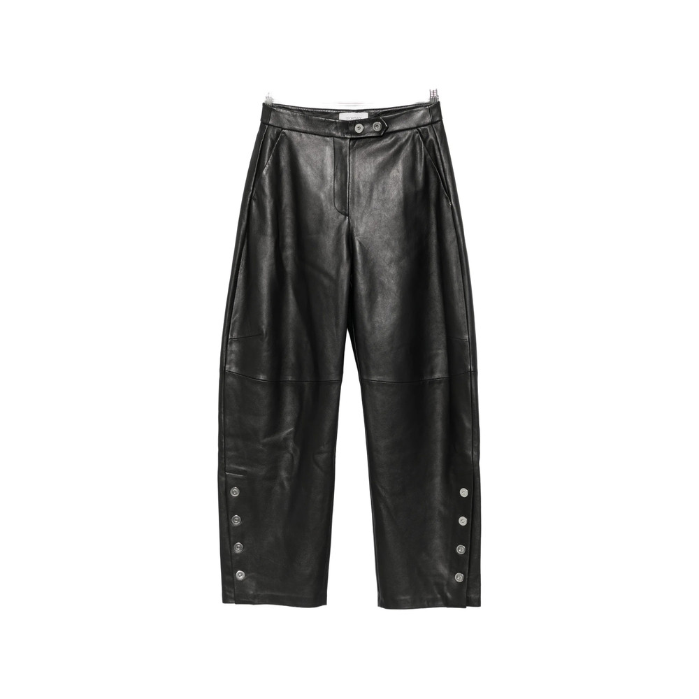 Sportmax Button-embellishment Leather Trousers