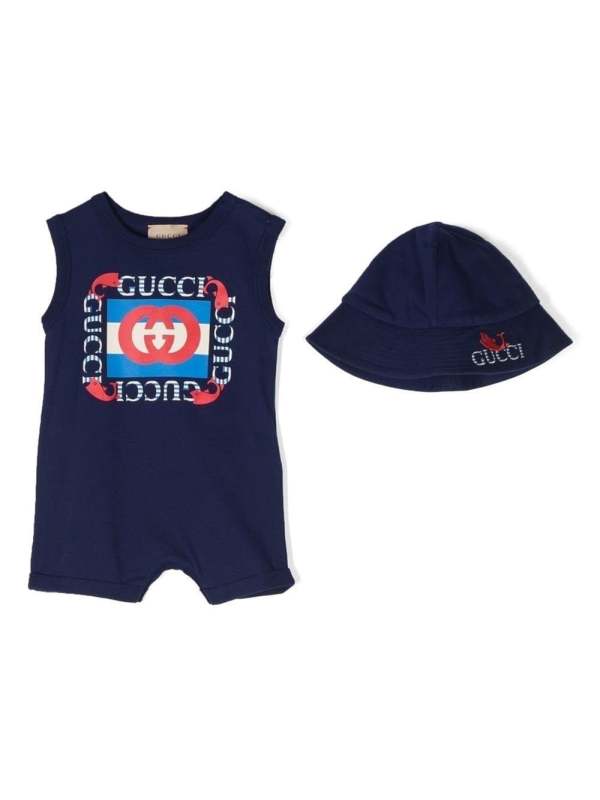 logo-print sleeveless shortie