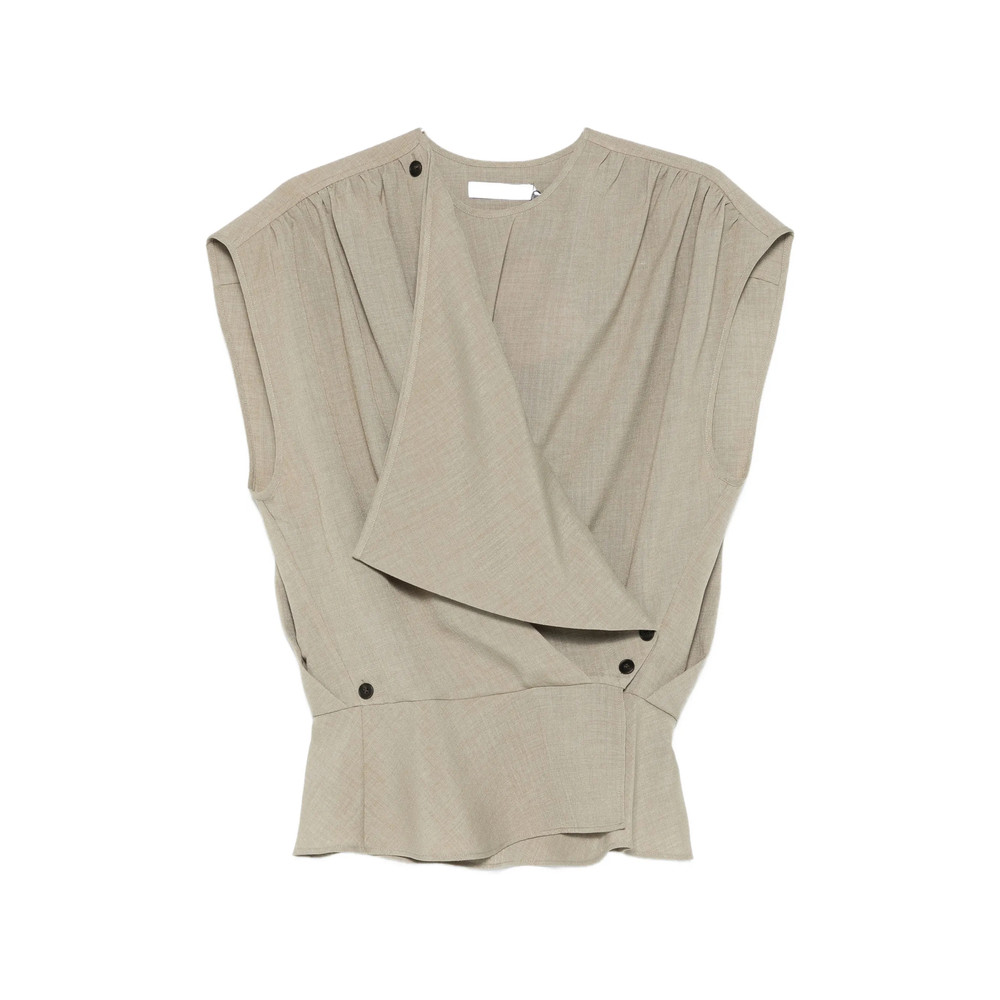 Iro Scilla Draped Button Top