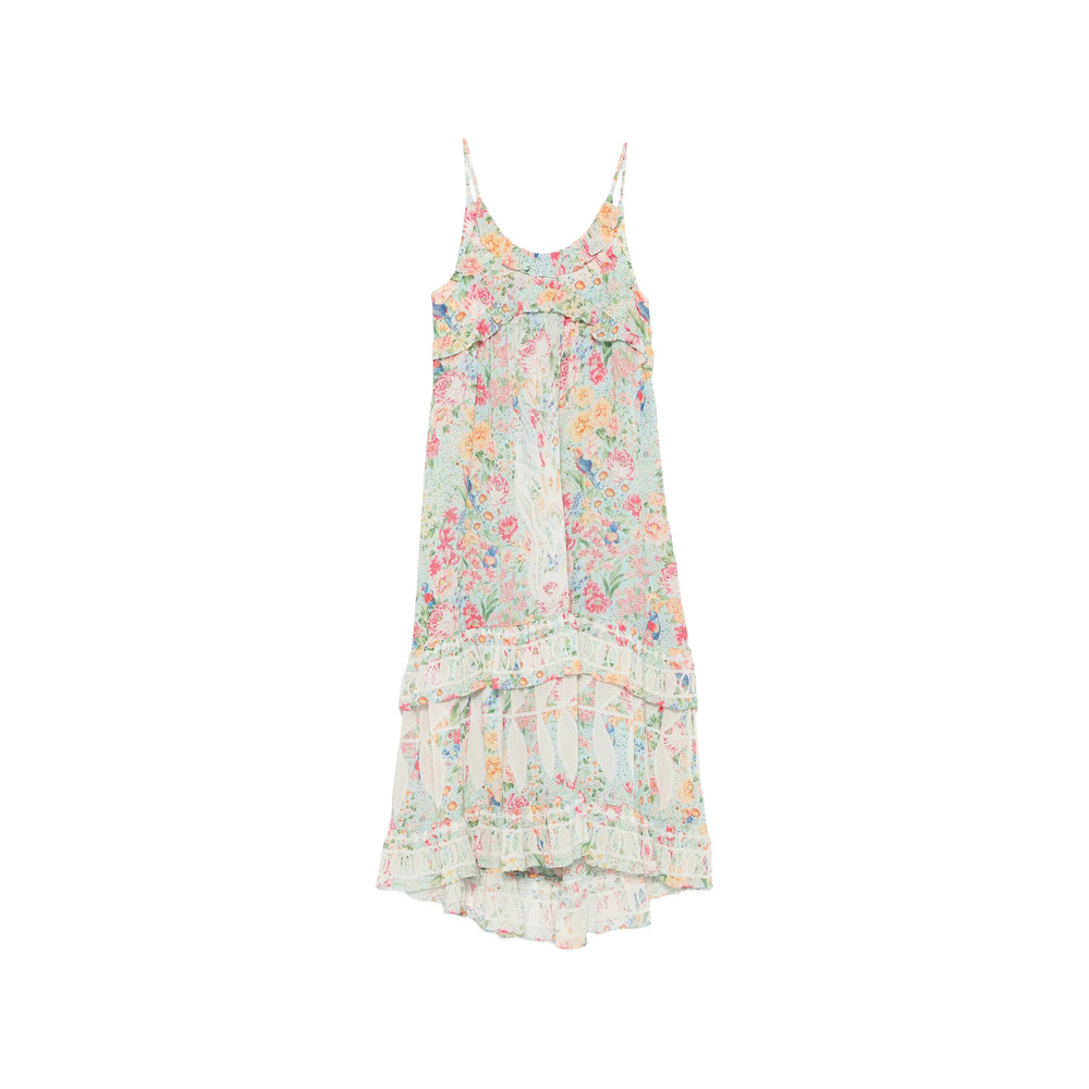 Farm Rio Floral-print Ruffled Dress