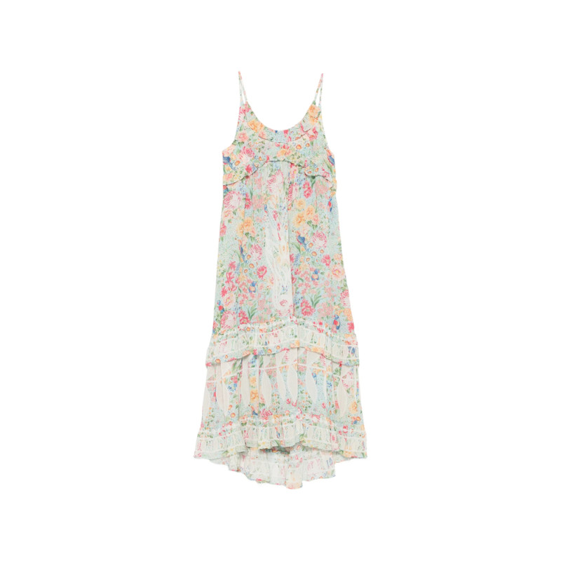 Farm Rio Floral-print Ruffled Dress