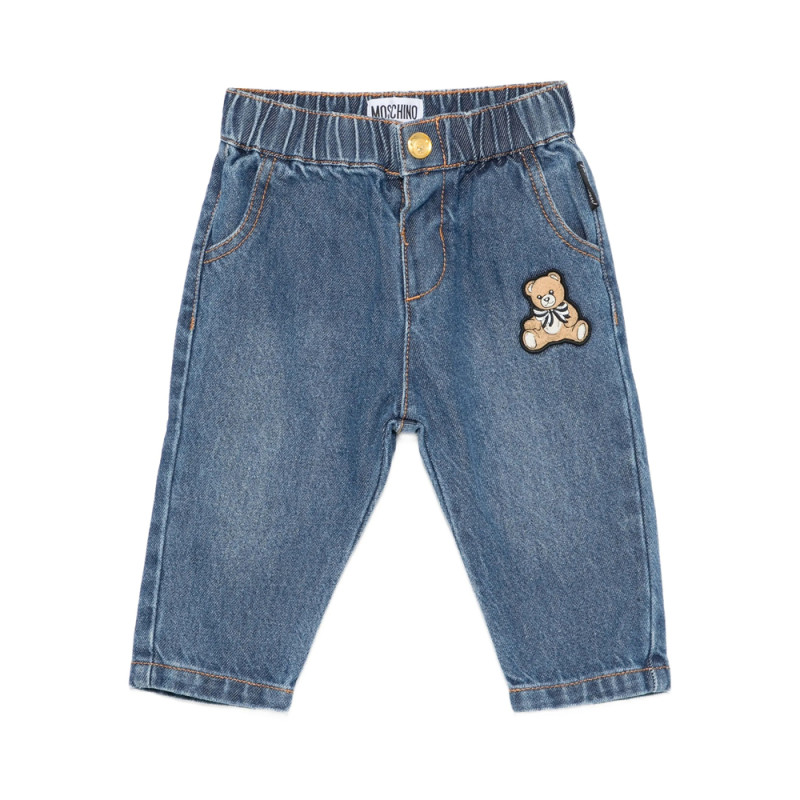 Moschino Teddy-patch Denim Trousers