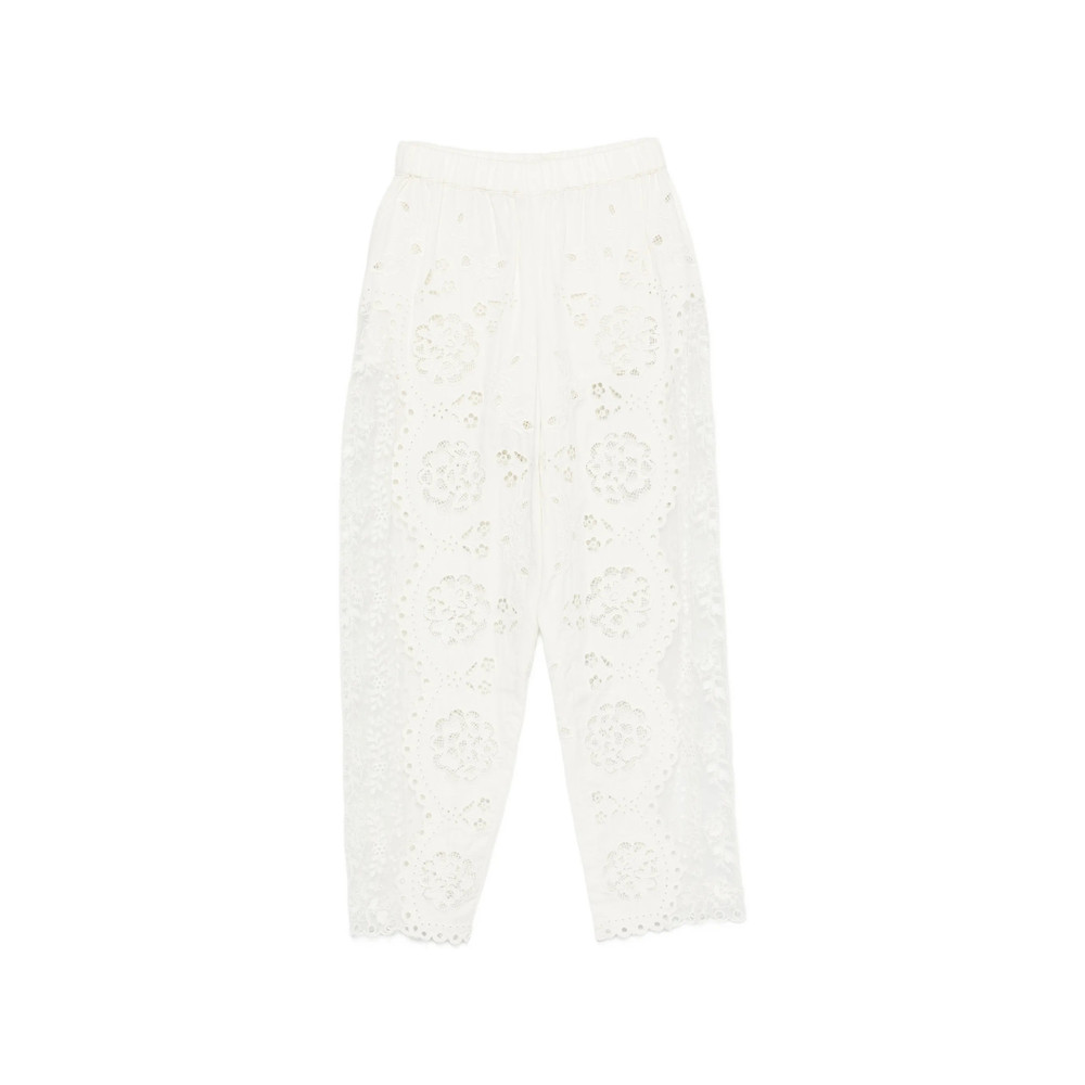 Sea Gardener Broderie-anglaise Panelled Trousers