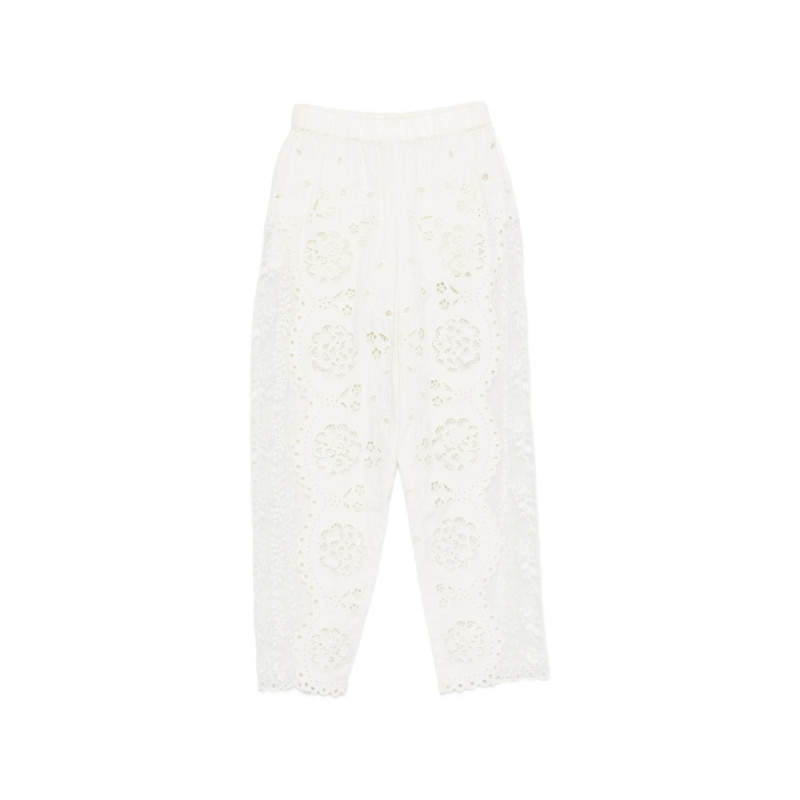 Sea Gardener Broderie-anglaise Panelled Trousers
