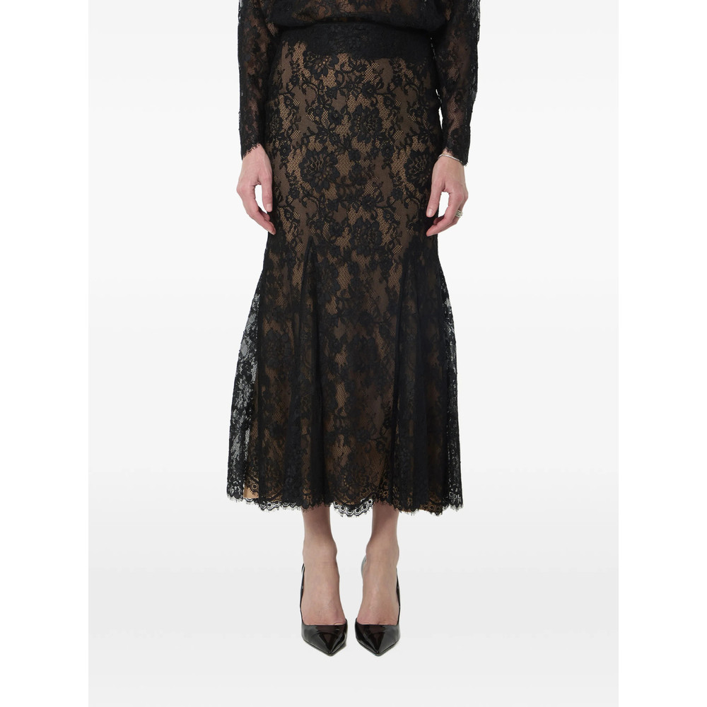 Self-portrait Laced Mermaid-style Midi Skirt