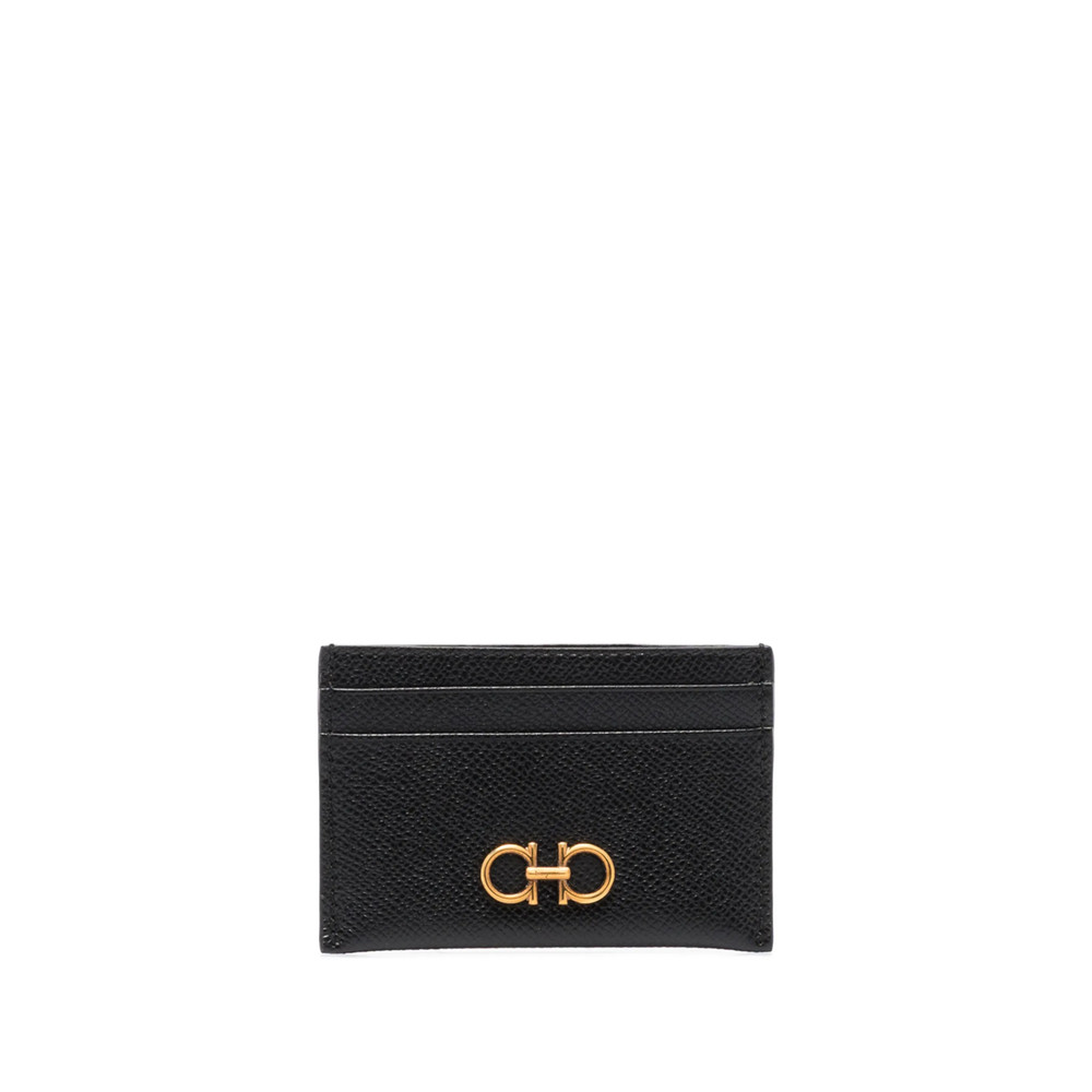 Ferragamo Gancini Leather Card Holder