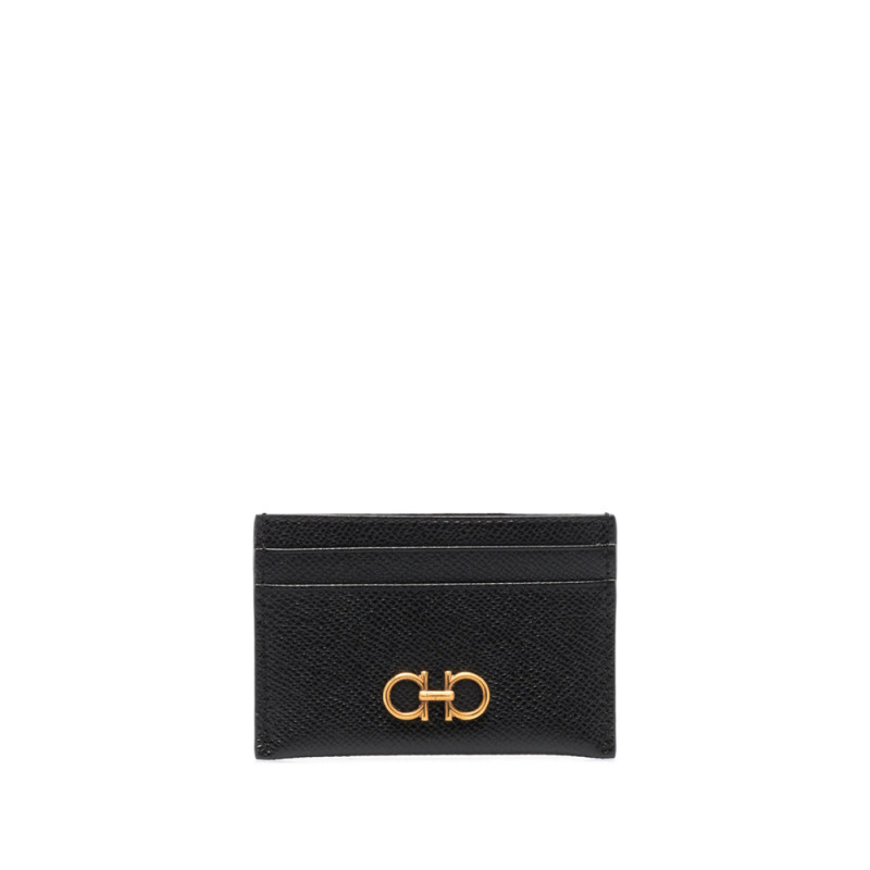Ferragamo Gancini Leather Card Holder