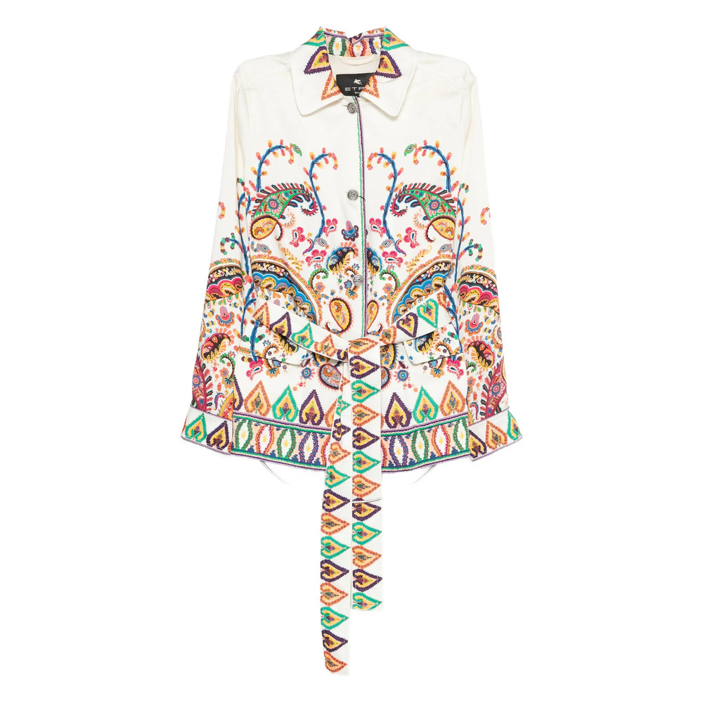 Etro Paisley-print Belted Jacket