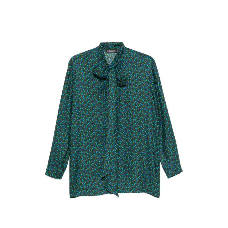 Gianluca Capannolo Katherine Polka-dot Pussy-bow Blouse
