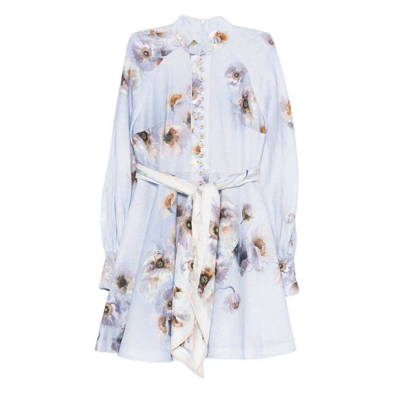 Zimmermann Floral-print Linen Mini Dress