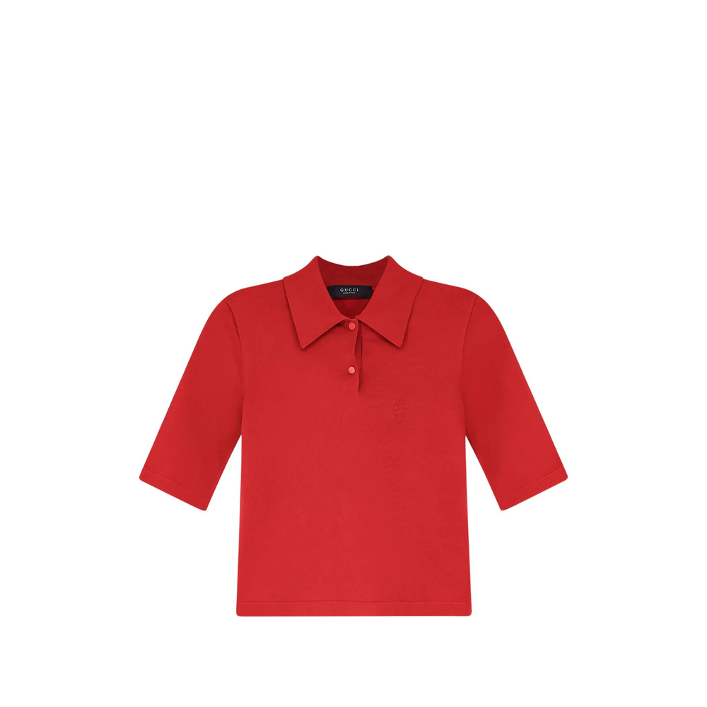 Gucci Crest-embroidered Polo Top