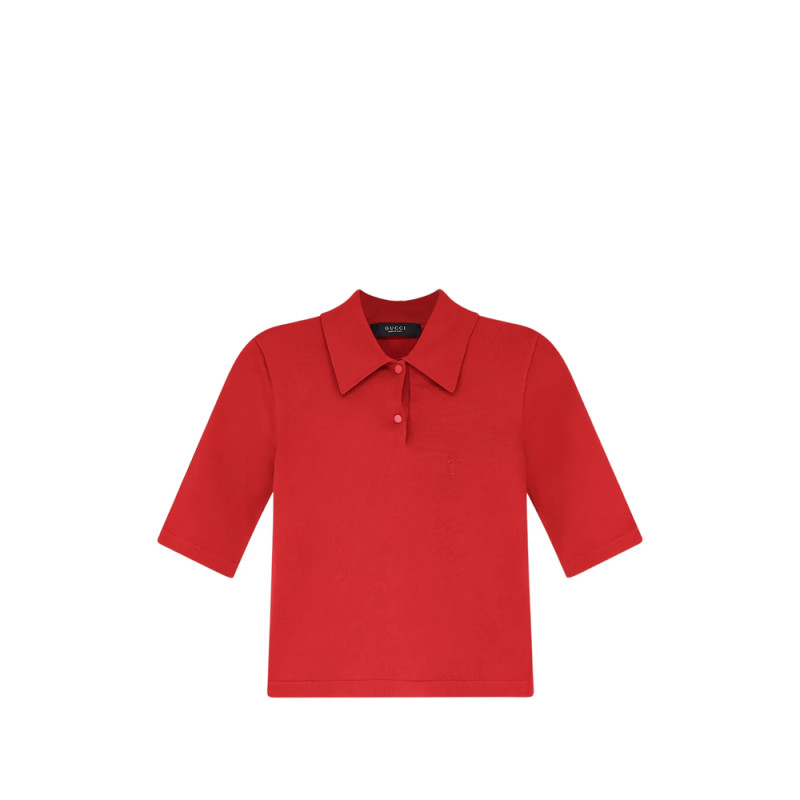 Gucci Crest-embroidered Polo Top