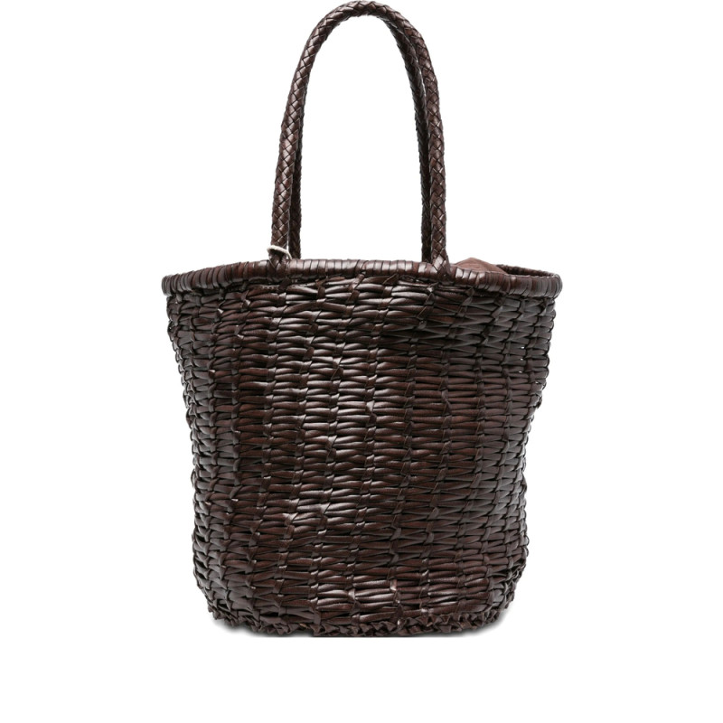 Dragon Diffusion Woven-leather Bucket Bag