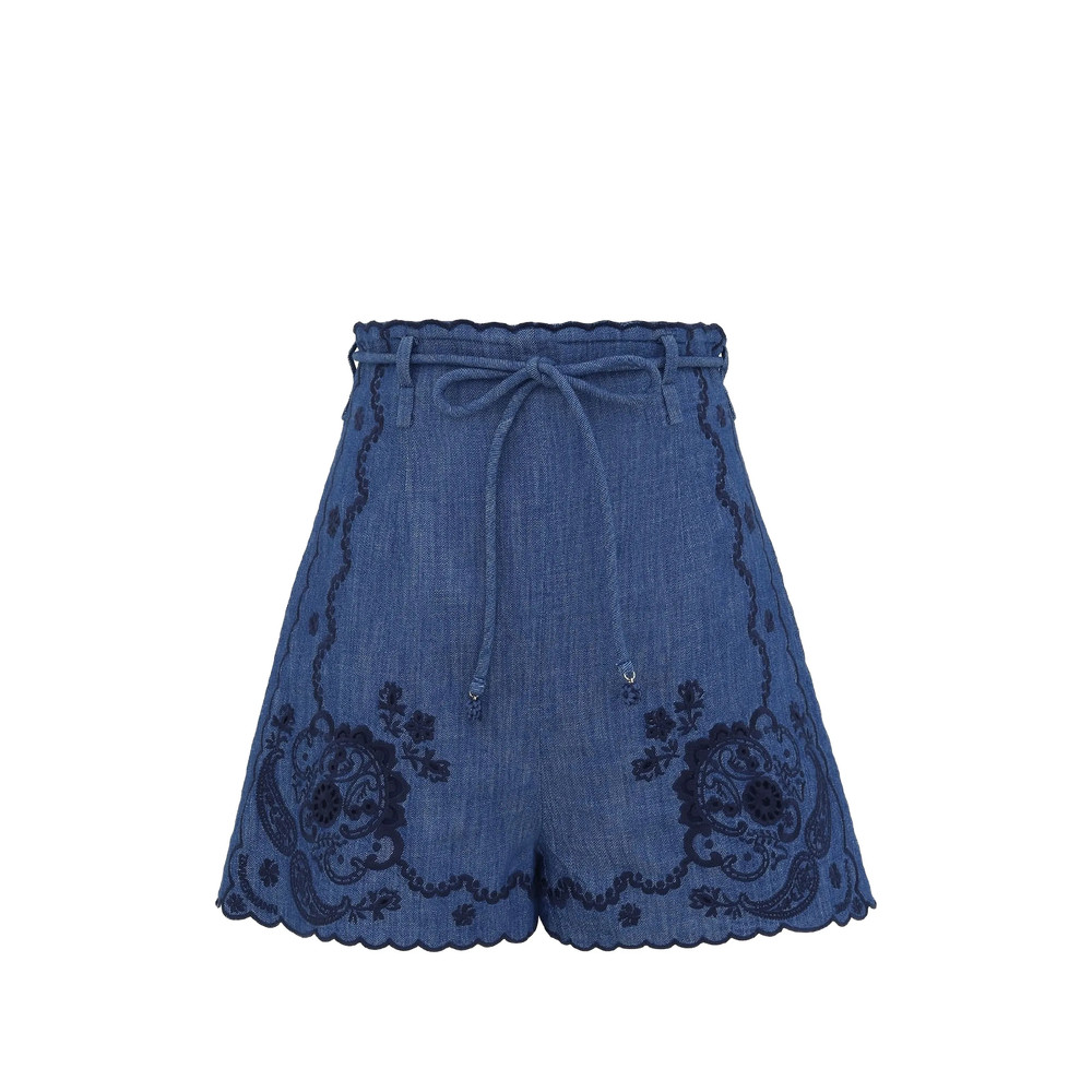 Zimmermann Aster Scalloped Shorts
