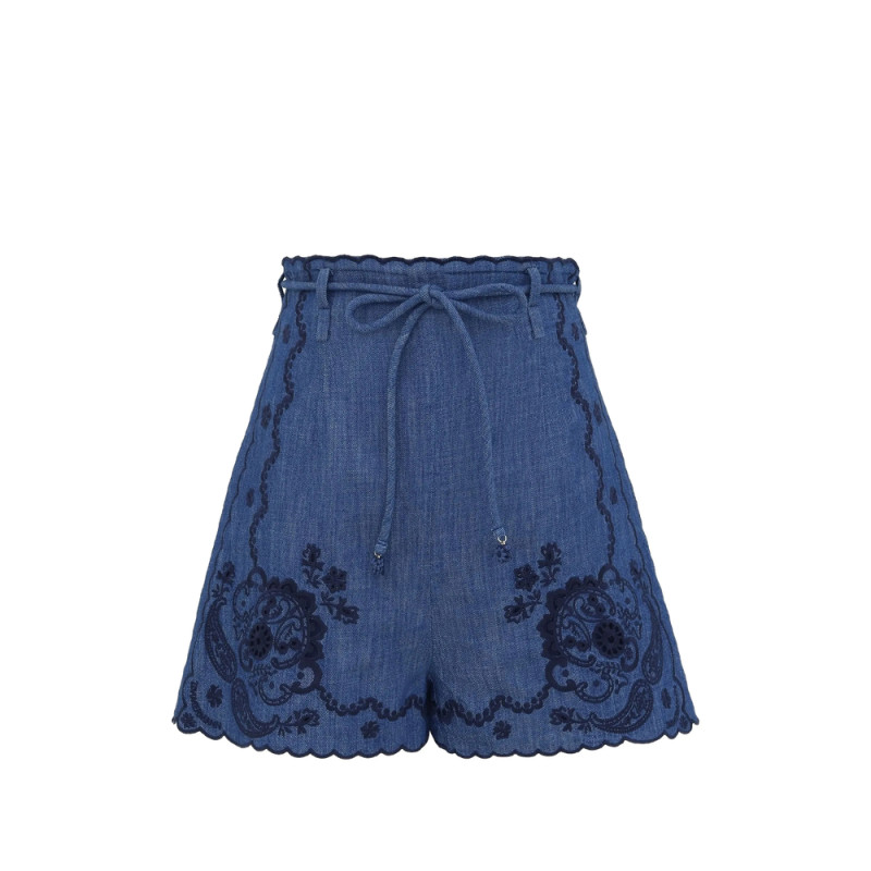 Zimmermann Aster Scalloped Shorts