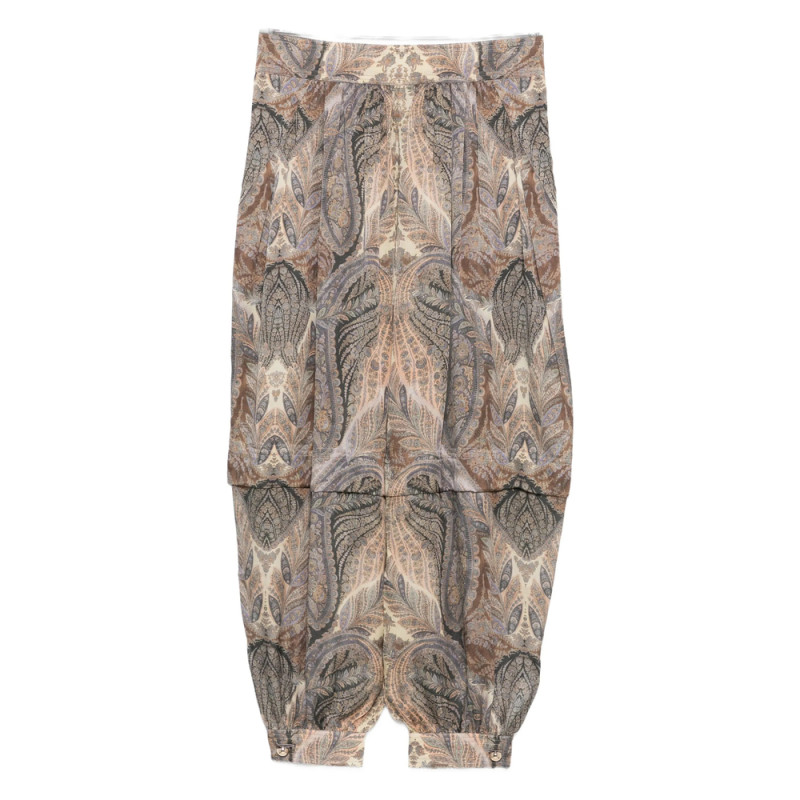Zimmermann Paisley-print Pleated Trousers
